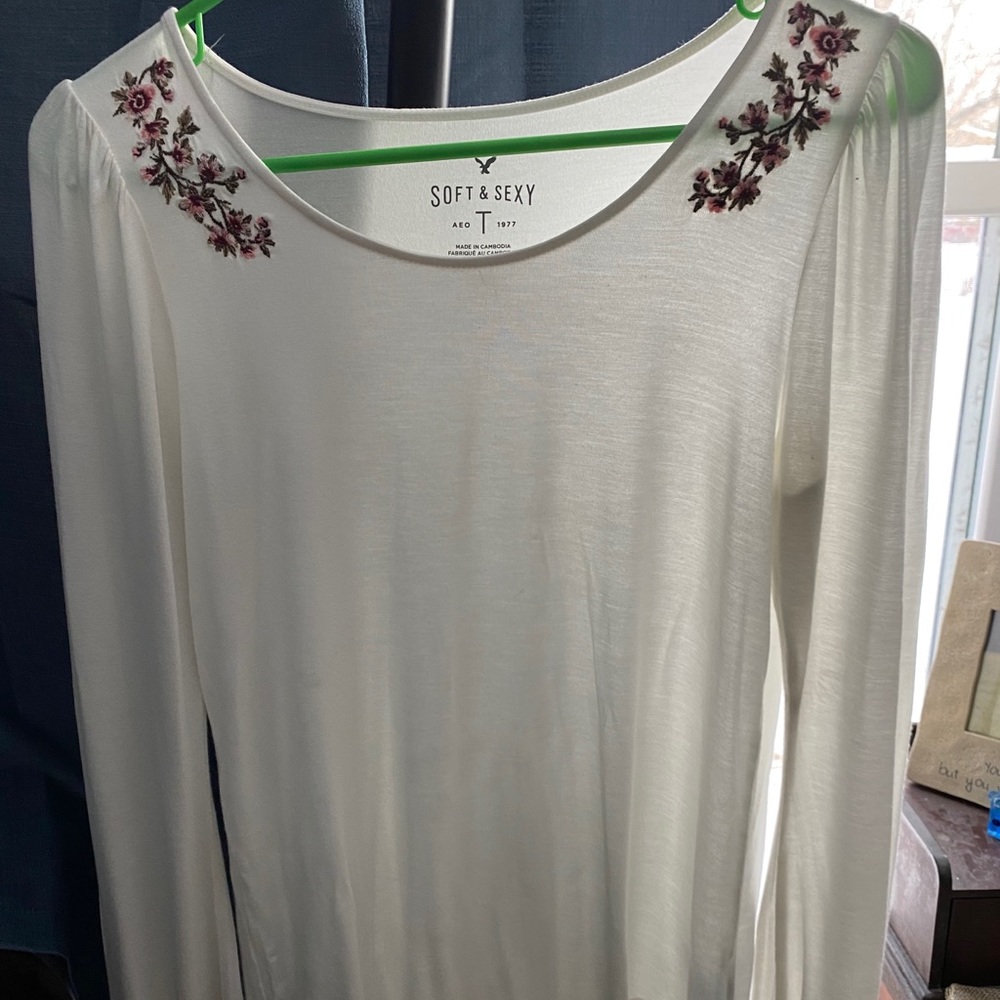 Soft and Sexy Floral Embroidered Long Sleeve